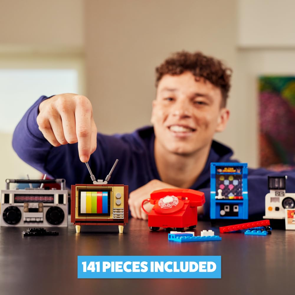 MAX Premium Retro Building Bricks - Telephone Design, 256-Piece Collectible Set for Ages 3+ 5