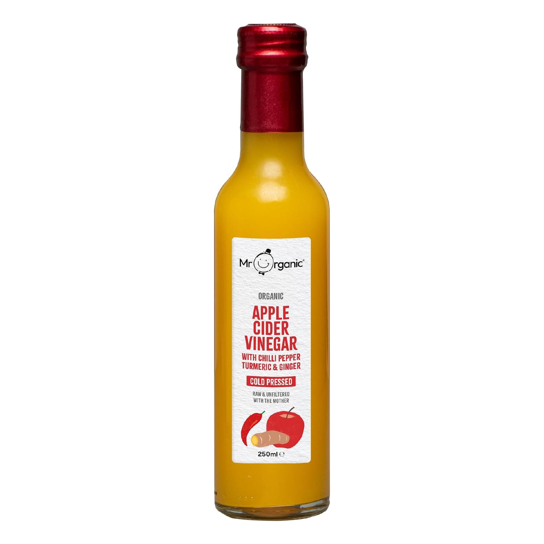Mr Organic Apple Cider Vinegar with Turmeric, Chilli & Ginger - 250ml 1