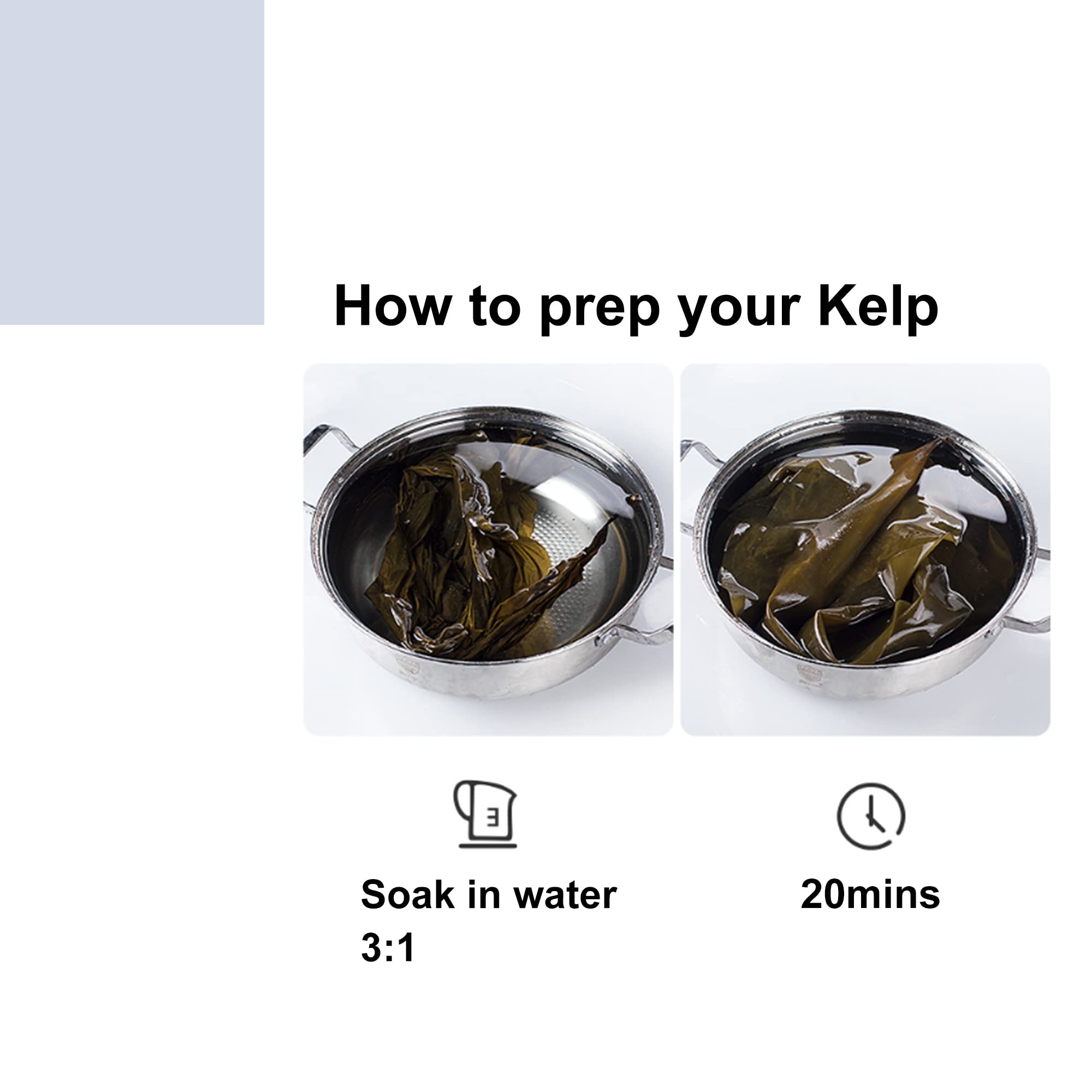 JHL Kombu Dried Seaweed Kelp Large Piece - Iodine Rich Flavor Enhancer | 150g 3