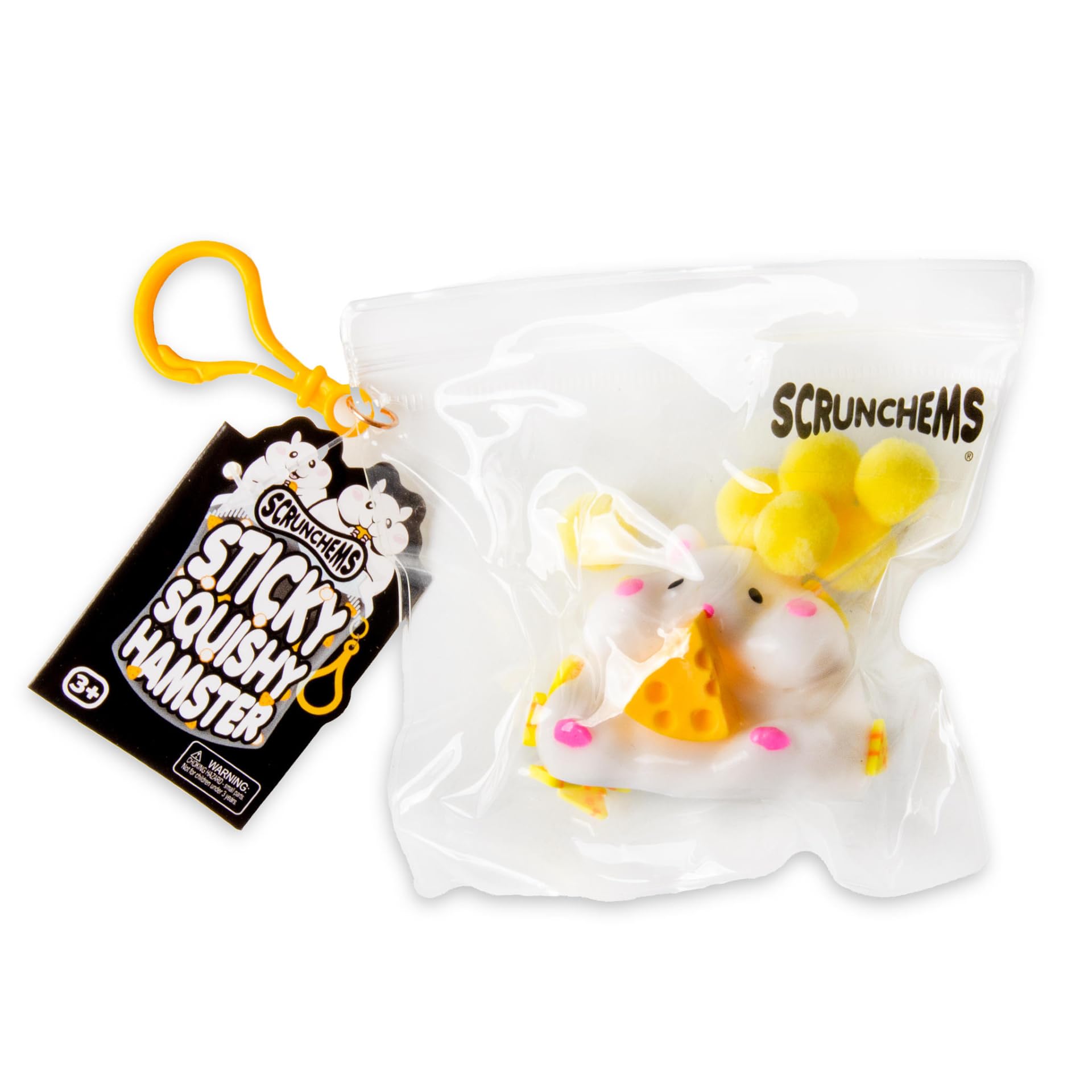 SCRUNCHEMS Sticky Squishy Hamster - Stress Relief Toy | Yellow | Ages 3+ 3