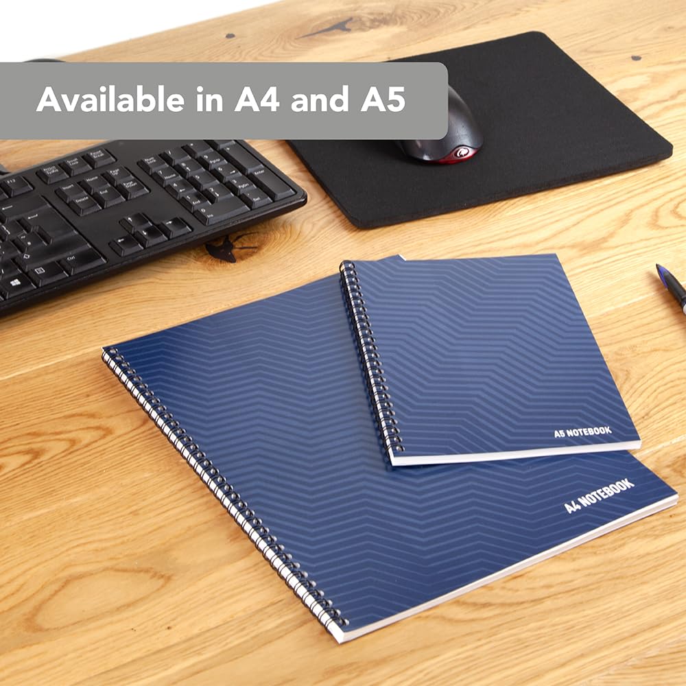SUMMIT A4 Wirebound Notebook - 8mm Lined, 100 Pages, 4-Hole Punched | 5 Pack 6