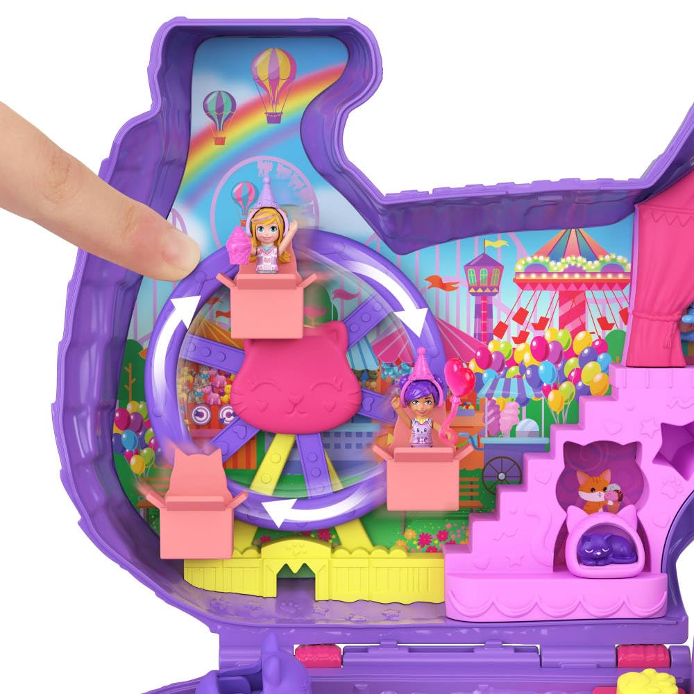 Polly Pocket Celebration Kitty Playset with 2 Micro Dolls & 23 Accessories - Ages 4+ 15