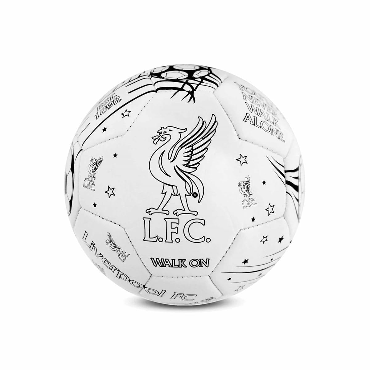 Hy-Pro Liverpool F.C. Scribble Football - Size 2 Colour In Set | Includes 5 Pens & Pump 2