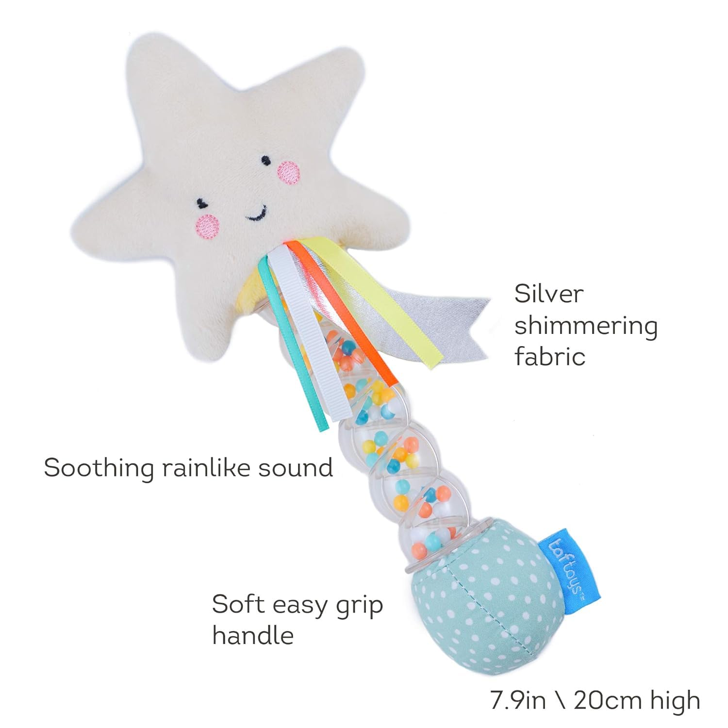 Taf Toys Star Rainstick Rattle - Sensory Baby Toy for Newborns & Toddlers 10