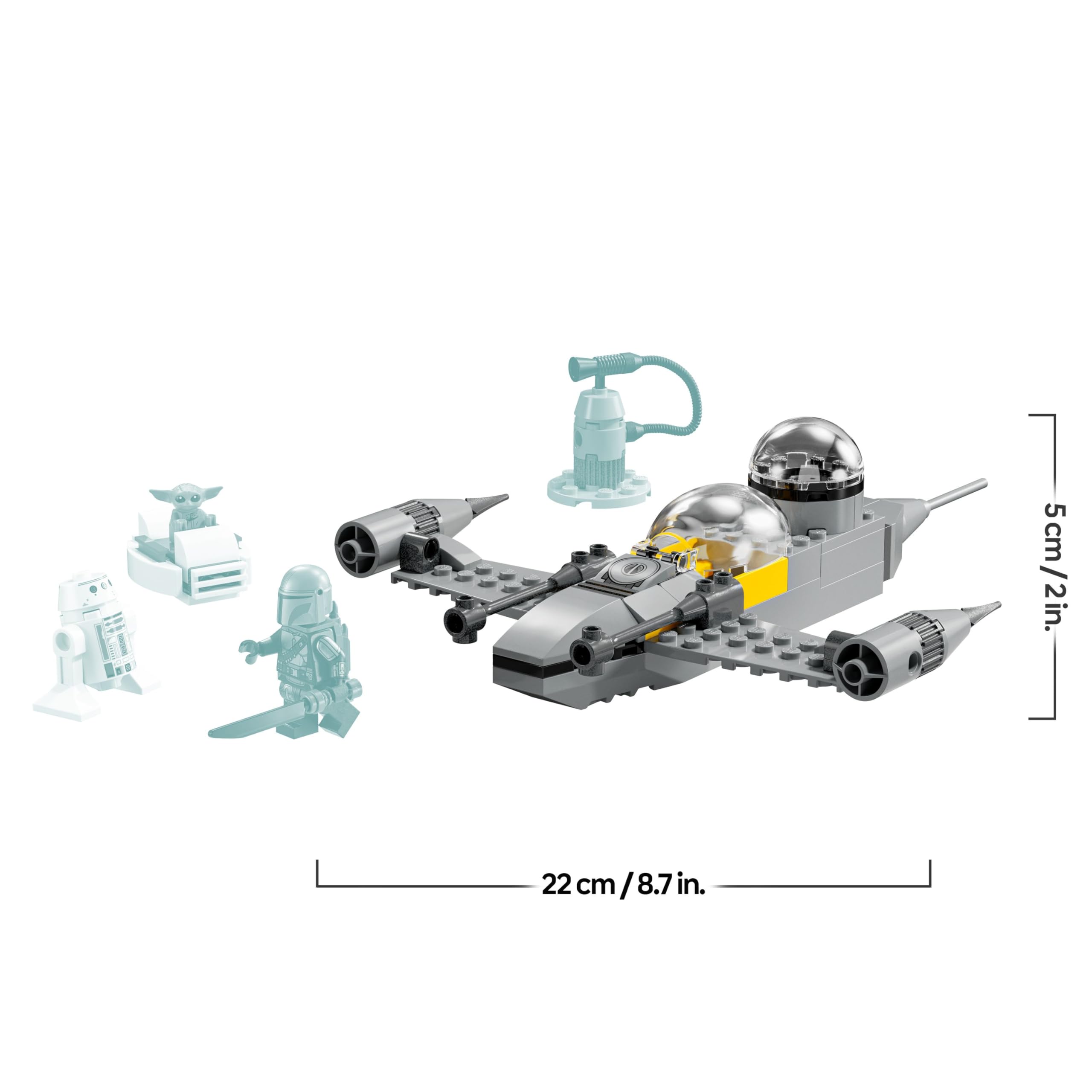 LEGO Star Wars Mando and Grogu’s N-1 Starfighter Building Set 75410 for Ages 4+ 8