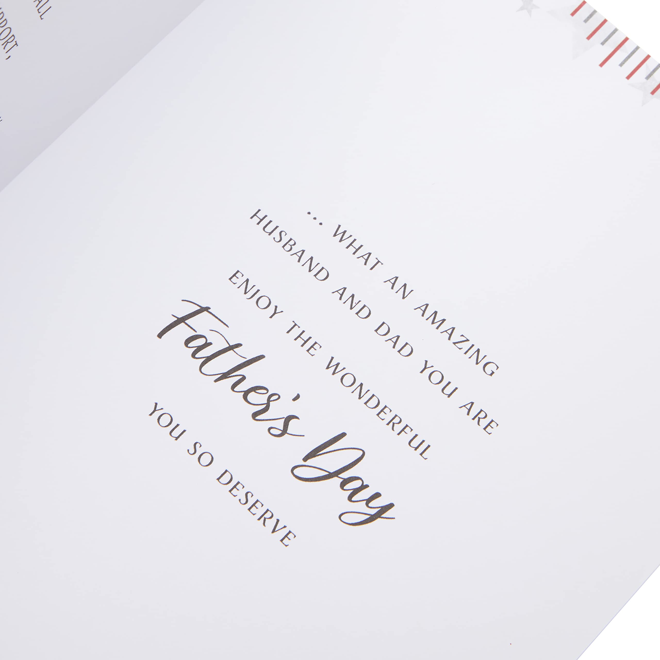Piccadilly Greetings Husband Father's Day Card - 9 x 6 Inches | Multicolor