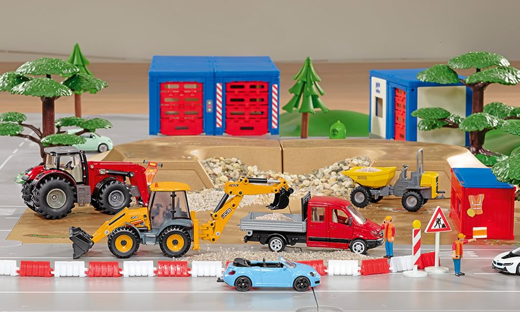 SIKU JCB 4CX Backhoe Loader 3558 | 1:50 Scale Metal/Plastic Construction Vehicle | Yellow 6
