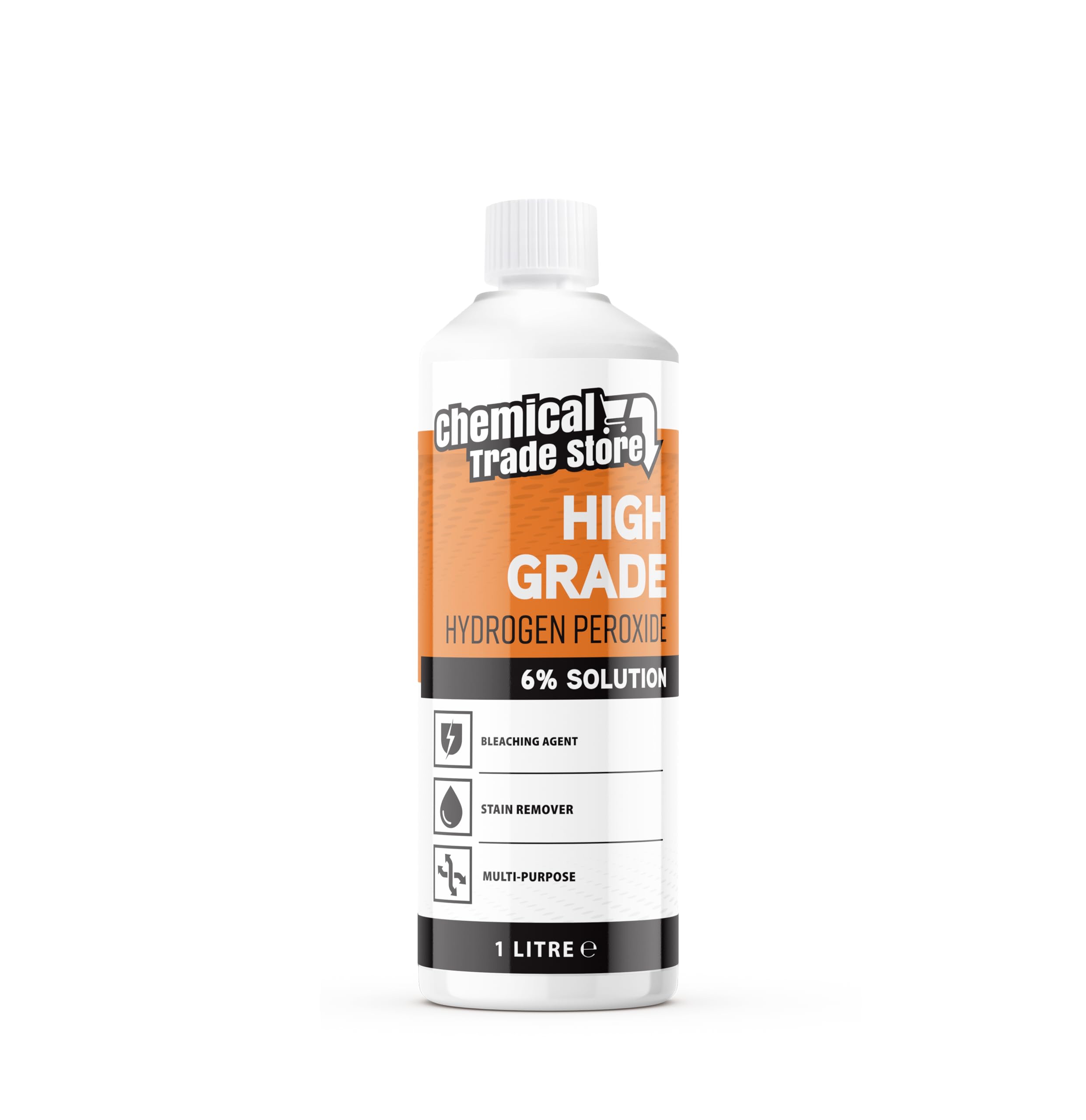 Chemical Trade Store Hydrogen Peroxide Solution 6% - Multi-Purpose Cleaner | 1L Liquid 1