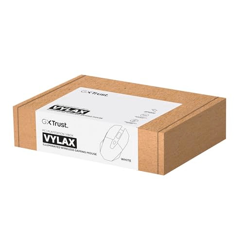 Trust Gaming GXTrust 1108W Vylax Rechargeable Wireless Gaming Mouse – 80h Battery, 800-4800 DPI, RGB Lighting, 6 Buttons, White 22