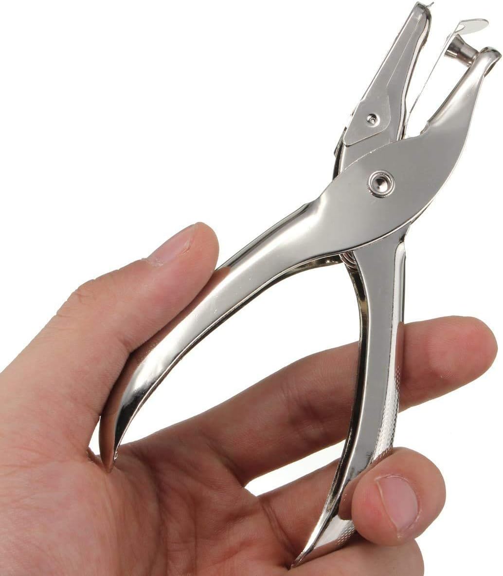 Brillaint Style Single Hole Punch Single Hole Pliers Punch One Hole Chrome Metal 1