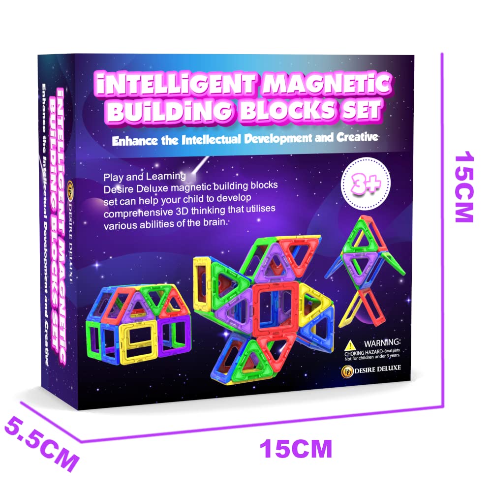 Desire Deluxe Magnetic Building Blocks 30pc Construction Set for Kids Ages 3-9 8