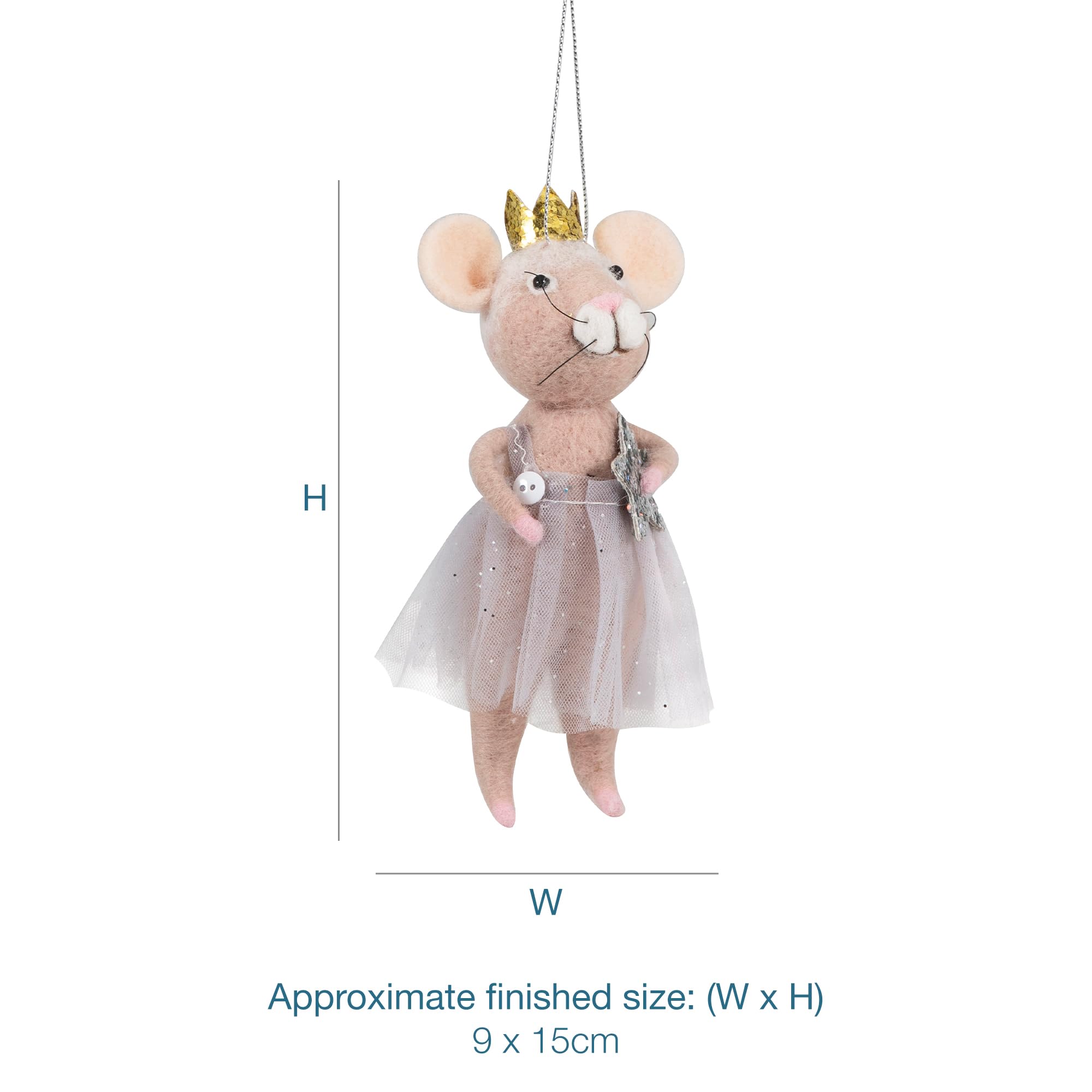 Trimits Needle Felting Craft Kit - Nordic Mouse Christmas Craft Kit for Beginners 4