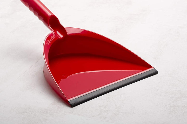 Vileda - 2-in-1 Dust Pan & Brush Set with Ergonomic Design and Rubber Lip