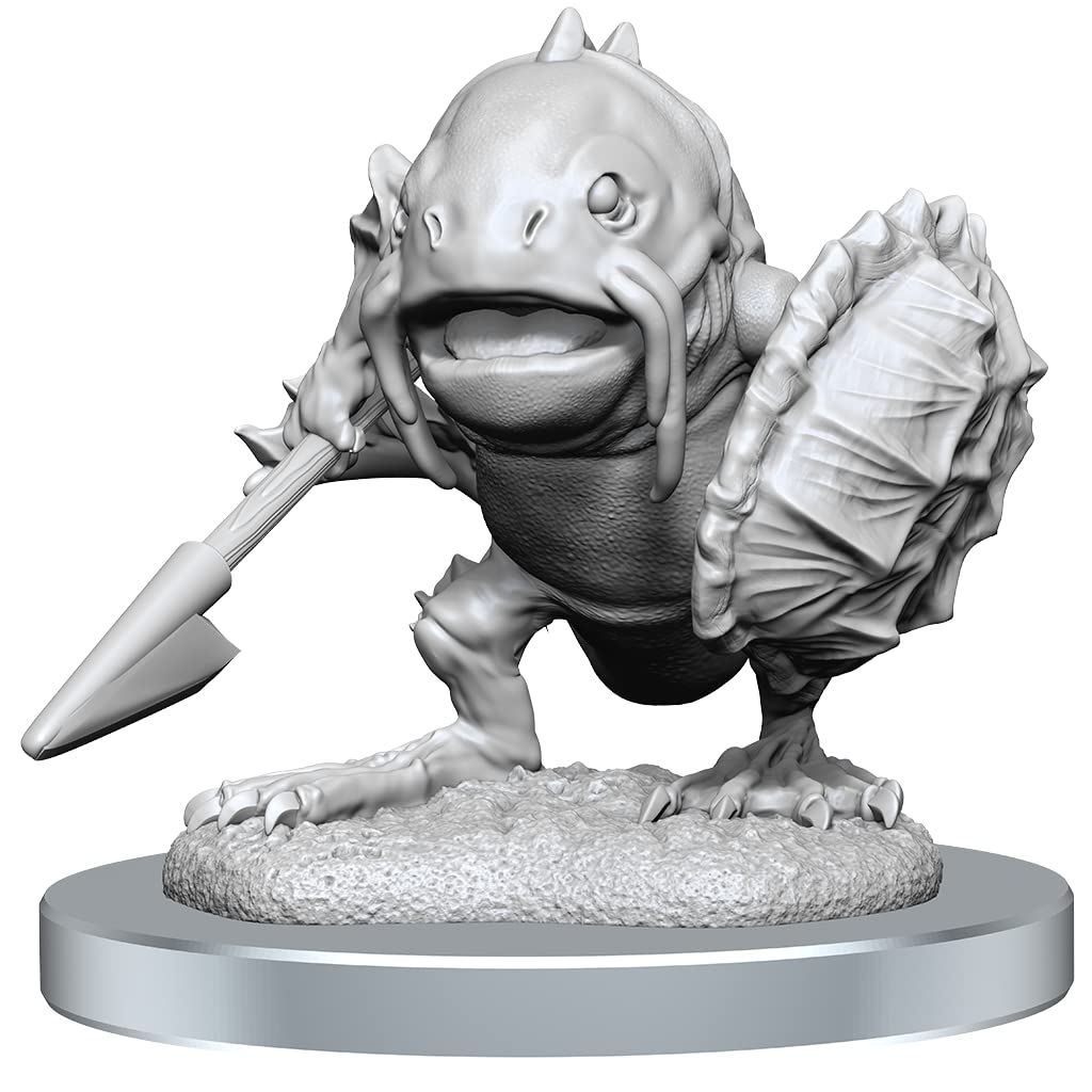 WizKids D&D Nolzurs Marvelous Miniatures: Locathah & Seal (Wave 20) | Plastic | Unpainted