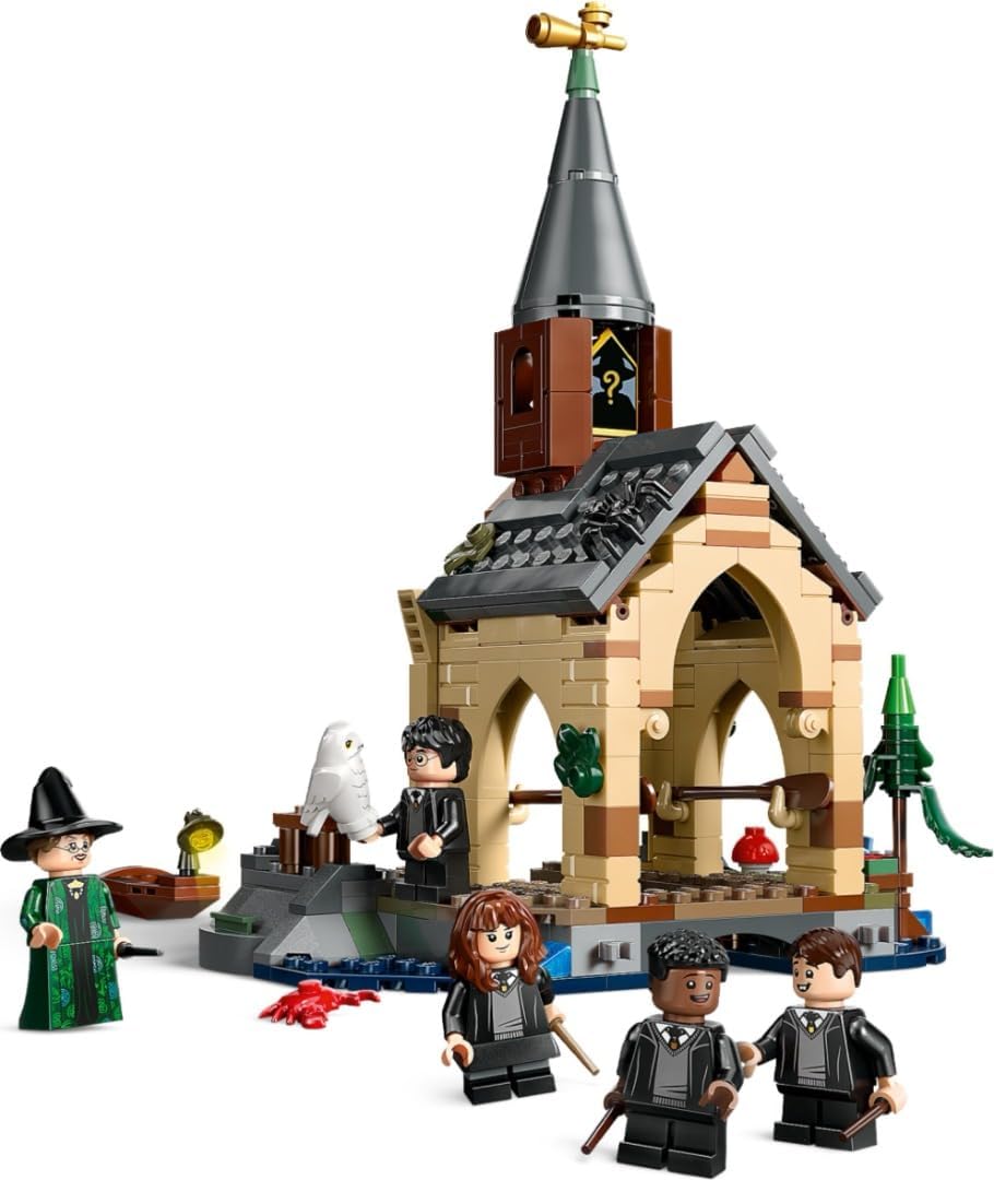 LEGO Harry Potter Hogwarts Castle Boathouse Set with 2 Boat Toys - 350-Piece Building Set for Ages 8+ 2