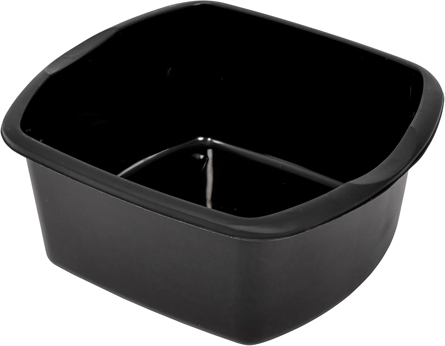 Addis - 8 Litre Small Rectangular Plastic Washing Up Bowl, Black
