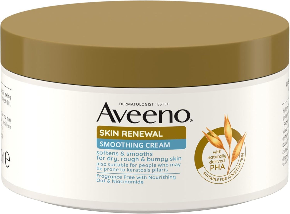 Aveeno Skin Renewal Smoothing Cream - 300 ml, Pack of 5, 24-Hour Hydration