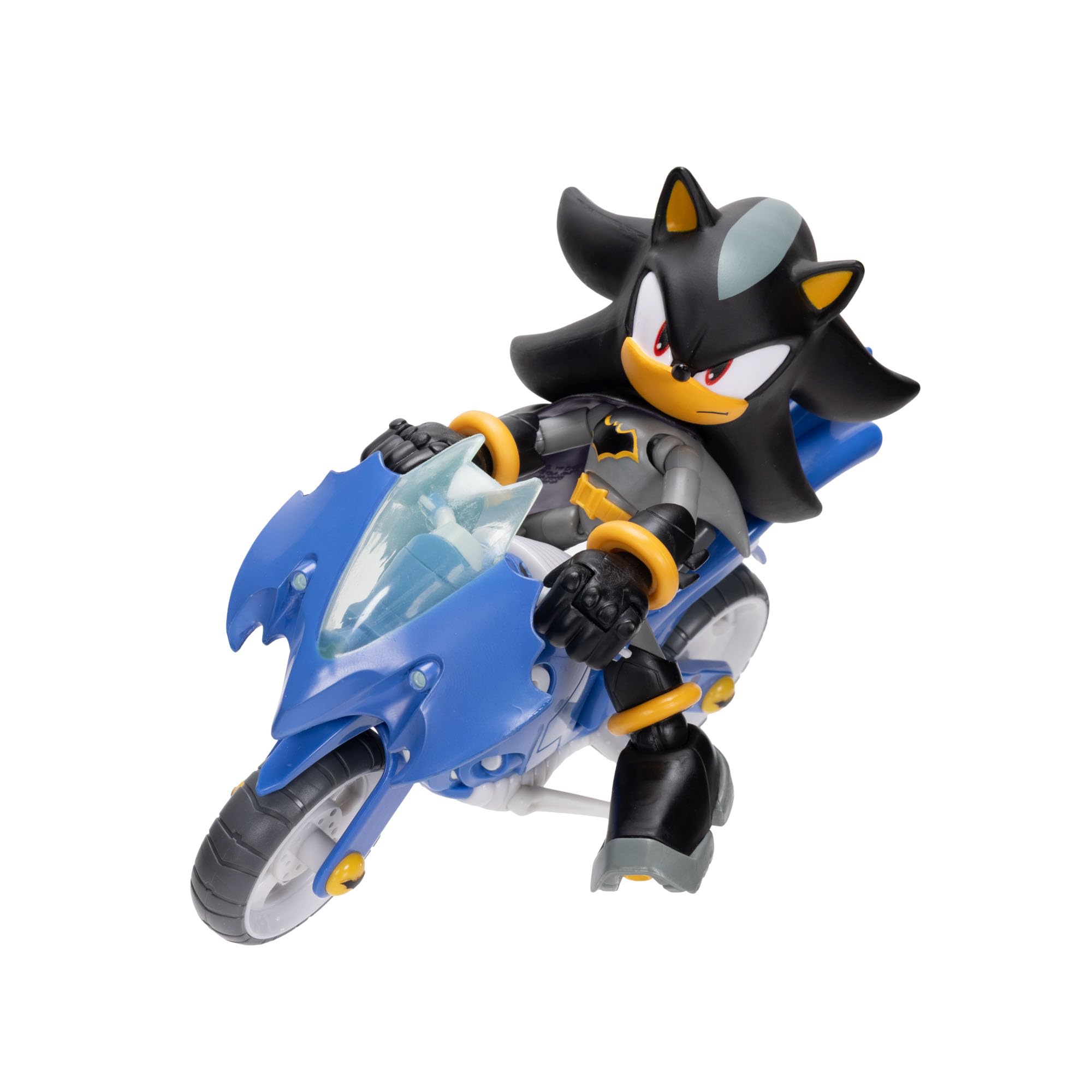 Sonic The Hedgehog Shadow as Batman & Batcycle Action Figure Set | 5-Inch Figure | 22 Points of Articulation 5