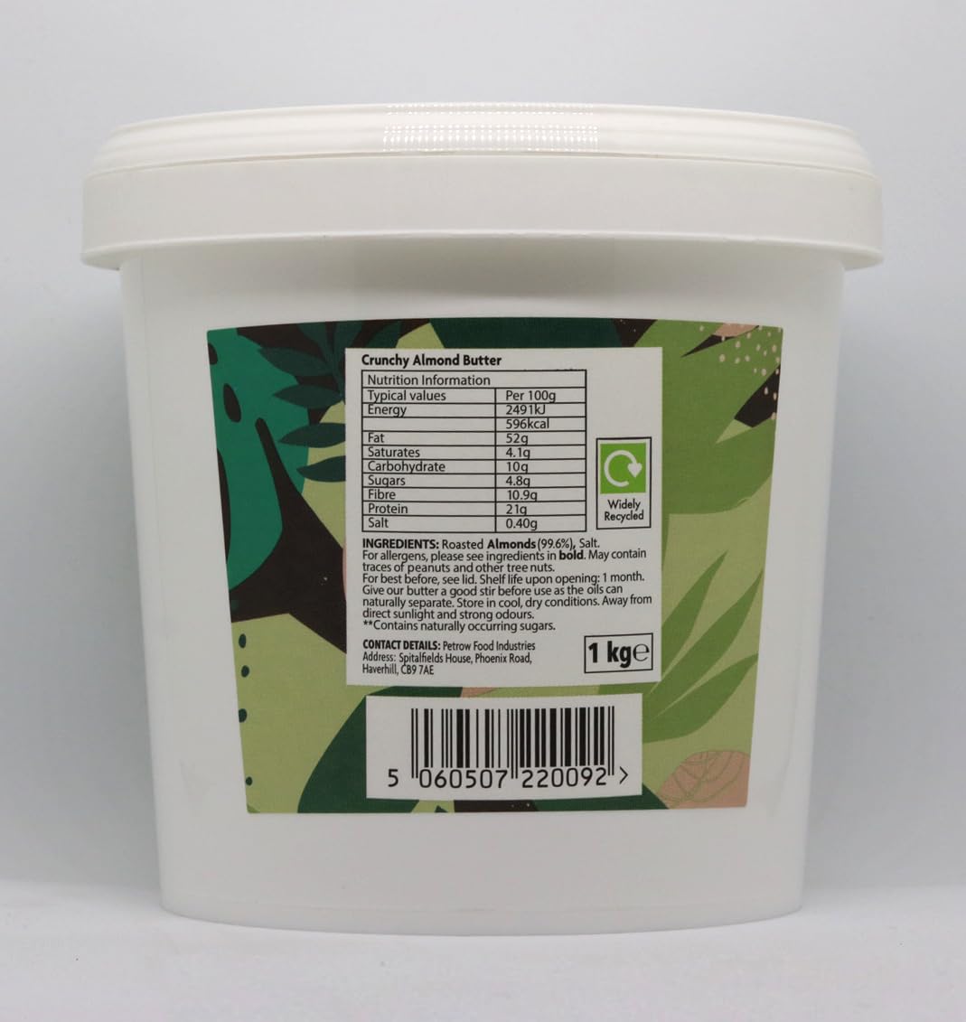 Legend Crunchy Almond Butter - 1kg Jar | 100% Natural | High Fibre & Protein 2