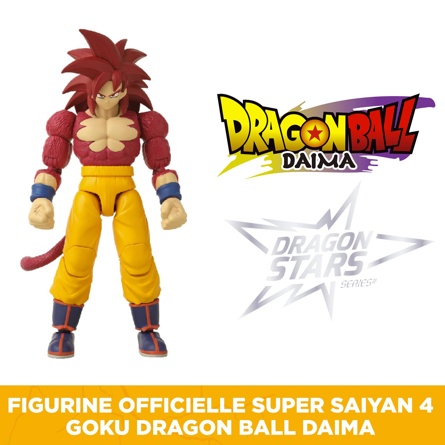 BANDAI Dragon Stars SS4 Goku Action Figure - 17cm, 17 Points of Articulation | Dragon Ball Daima