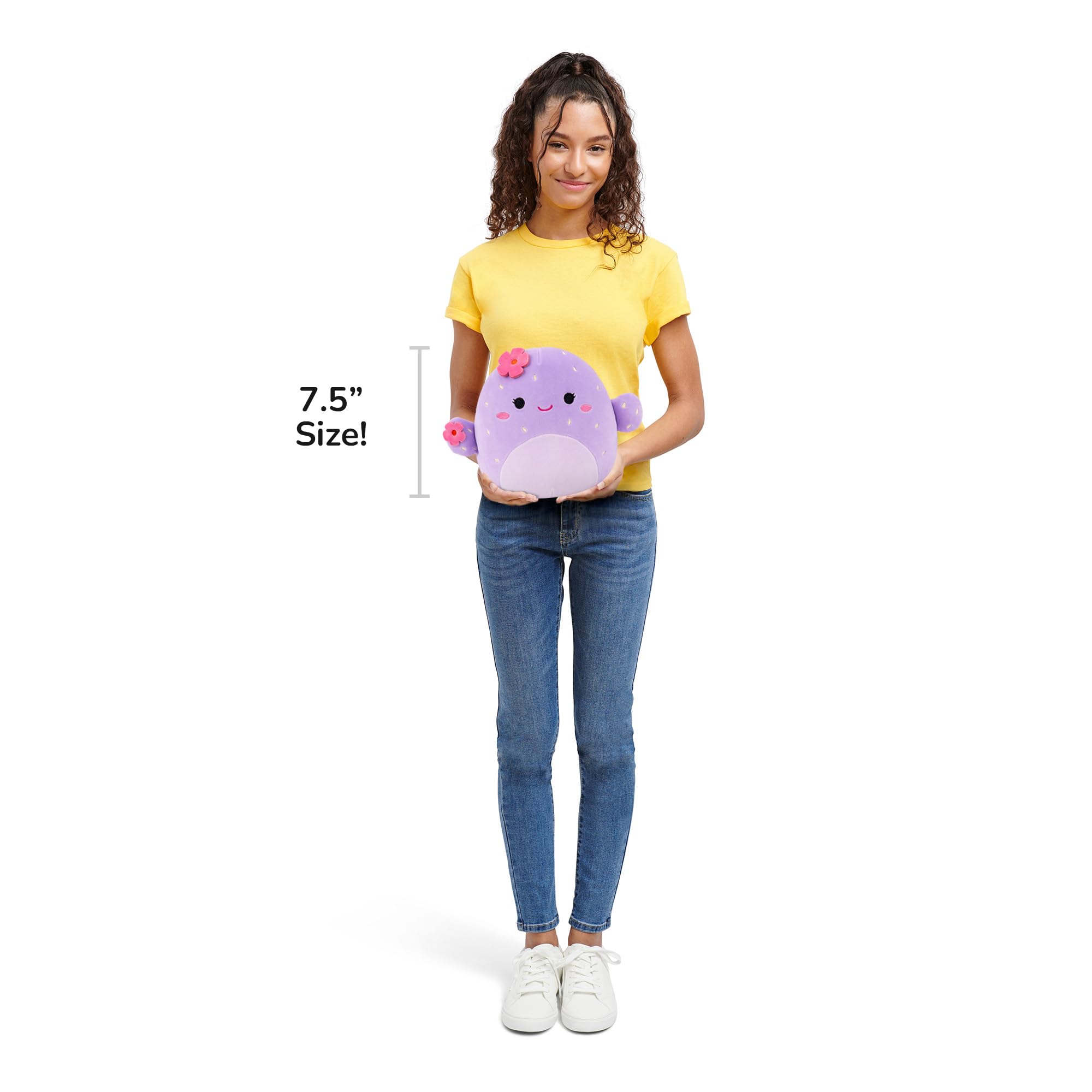 Squishmallows Adrienne the Purple Barrel Cactus - 7.5-Inch Plush Toy for Kids 3 Years and Up 3