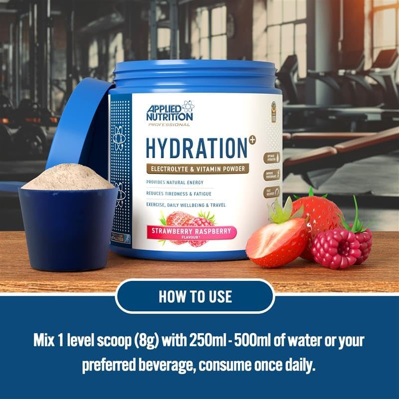 Applied Nutrition Hydration+ Electrolytes and Vitamin Powder Sugar-Free | 240g Tub | Vegan, Halal 5