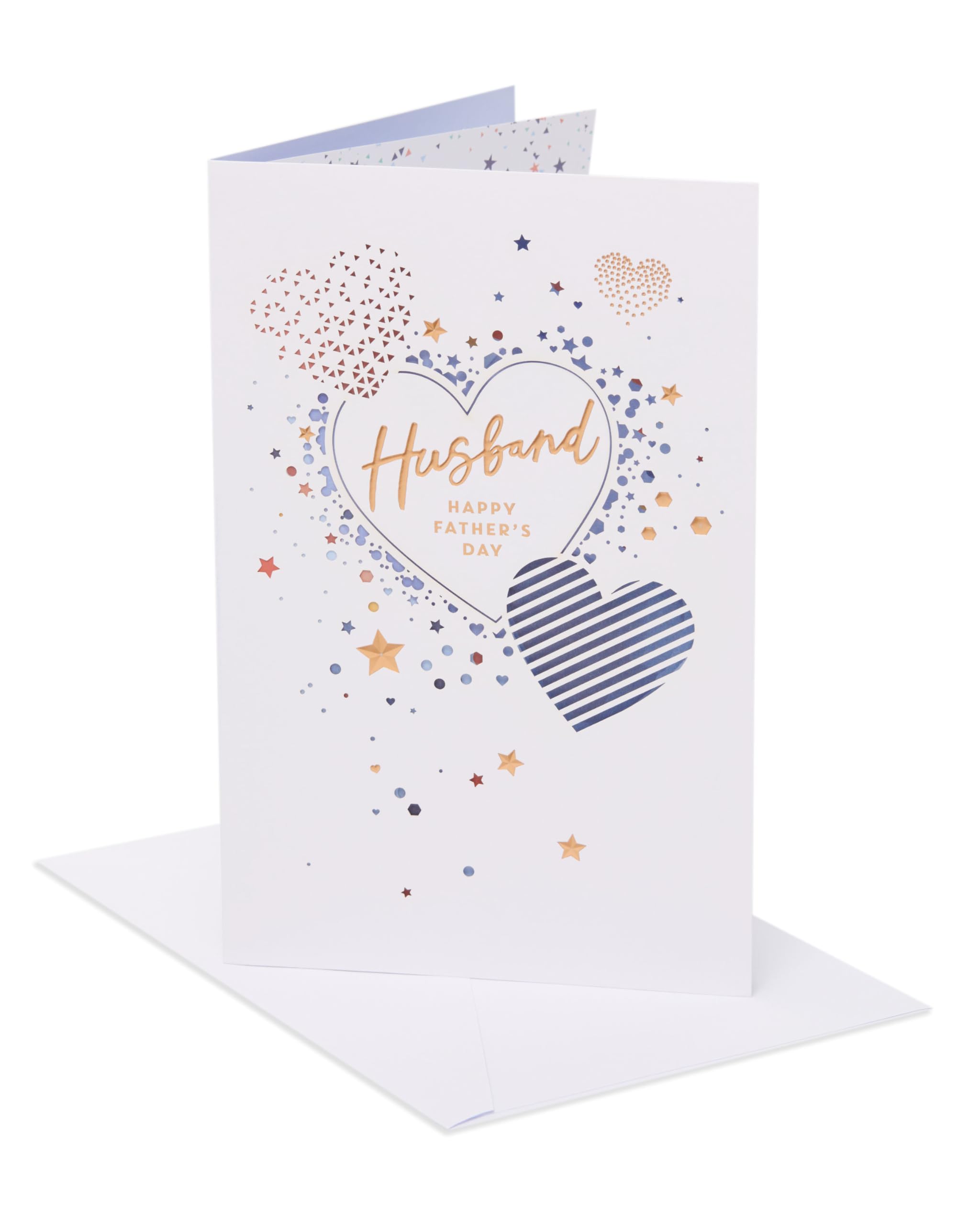UK Greetings Father's Day Card for Husband | Embossed Copper Foil | 149mm x 229mm