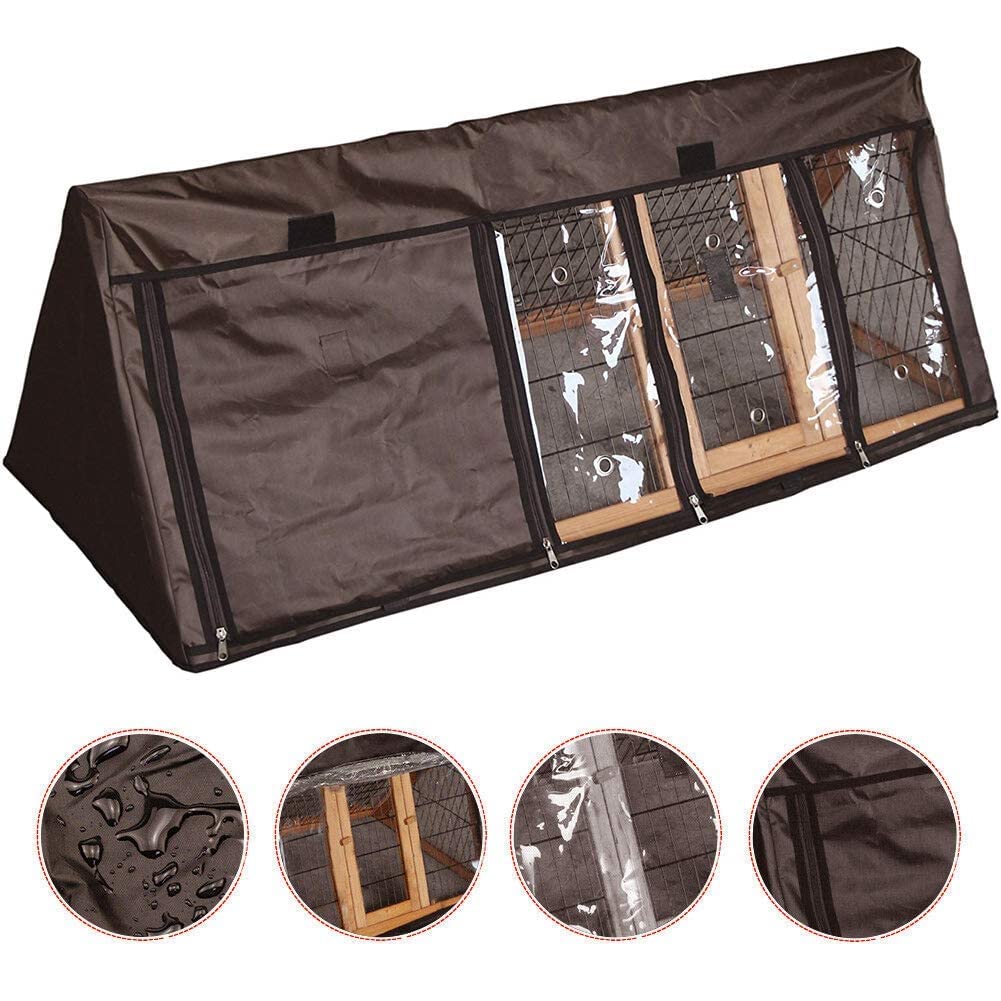 BUNNY BUSINESS Apex Rabbit/Guinea Pig Run Protective Cover | Weather Resistant Fabric | 118cm L x 50cm W x 46cm H 5