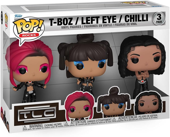 Funko Pop! Rocks TLC - Lisa "Left Eye" Lopes Vinyl Figure 3-Pack (79709)