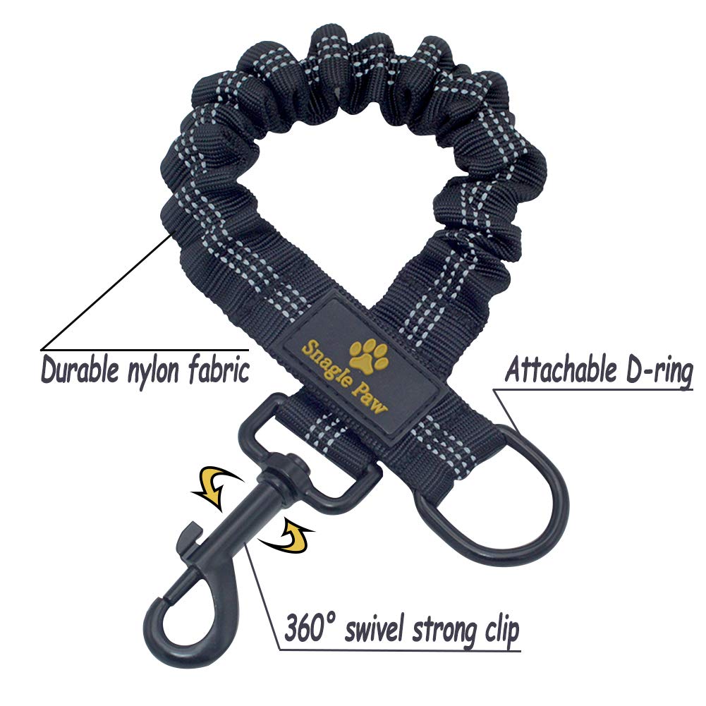 Snagle Paw Bungee Dog Leash Extension - Shock Absorbing | 24 Inch Extended Length | Reflective 2
