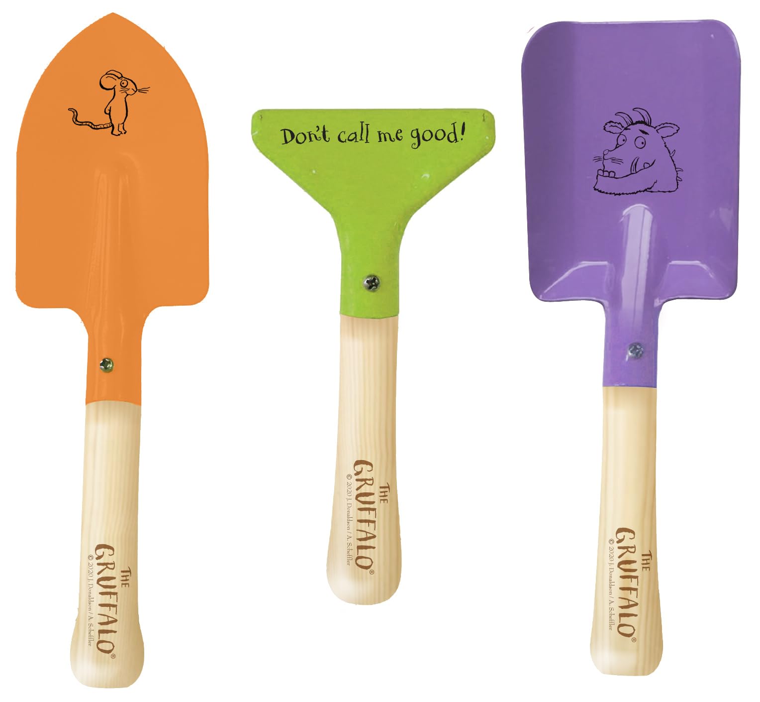 Robert Frederick Gruffalo Children's Garden Tool Set - 3 Piece Metal Tools with Wooden Handles | Multicoloured 2