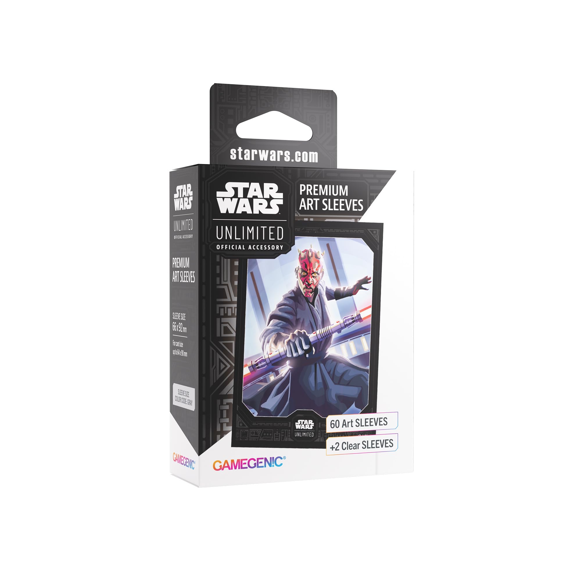 Gamegenic Star Wars: Unlimited Premium Art Sleeves Set 5 - Darth Maul | 62 Sleeves Total
