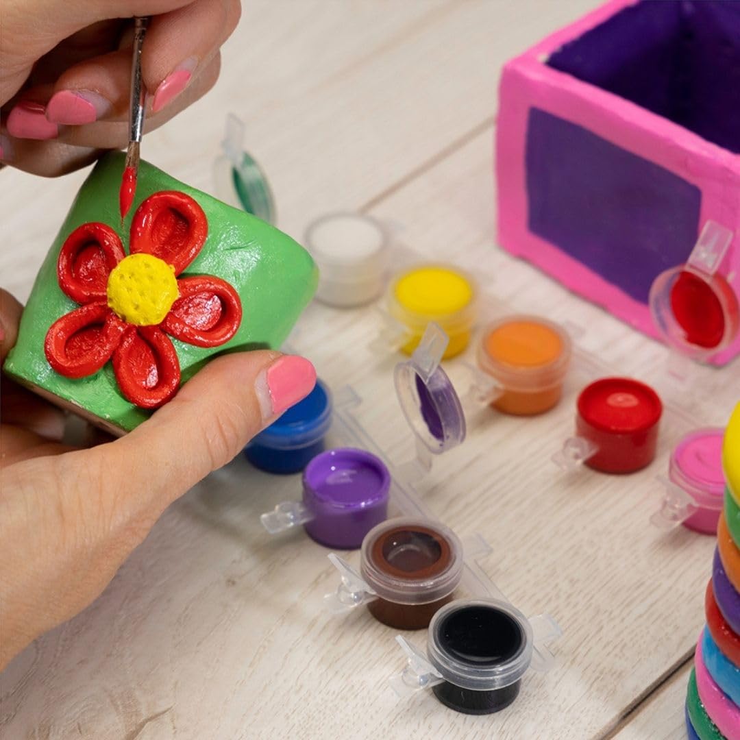 Galt First Pottery - Air Dry Clay Painting & Pottery Set for Ages 6+ | Includes 1.2kg Clay & Ceramic Paints 2