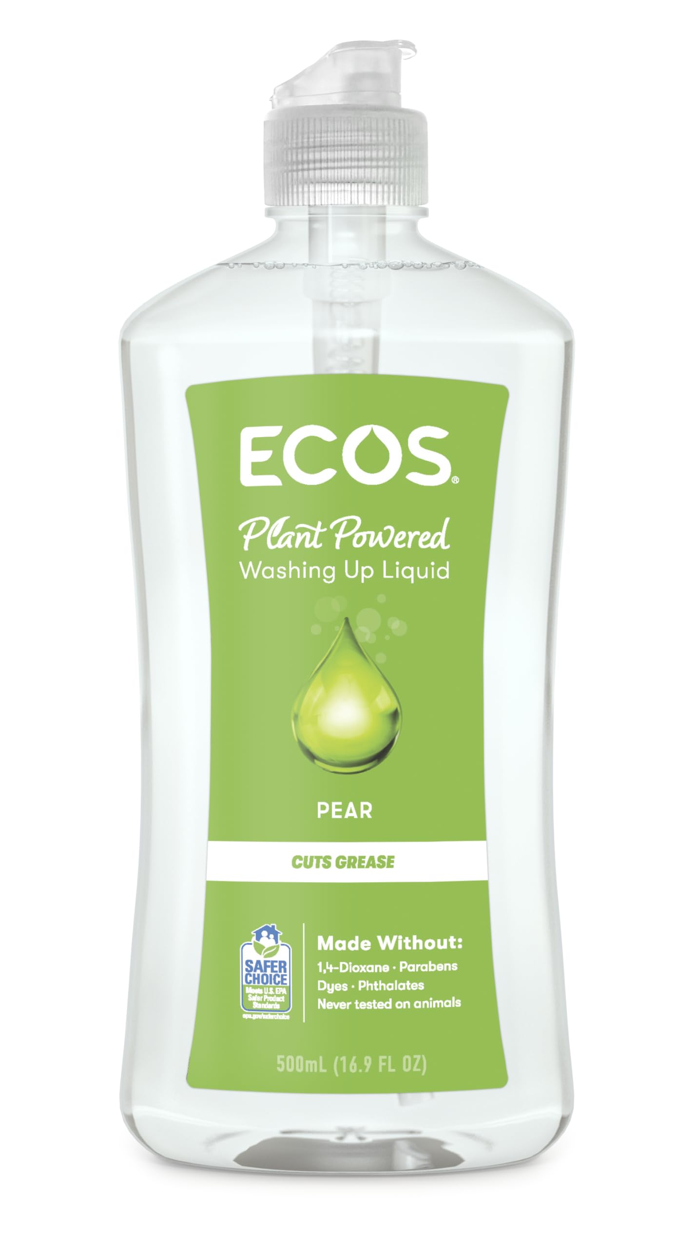 ECOS Washing-Up Liquid - Plant Powered Dish Soap, Pear Scent | 500 ml 1
