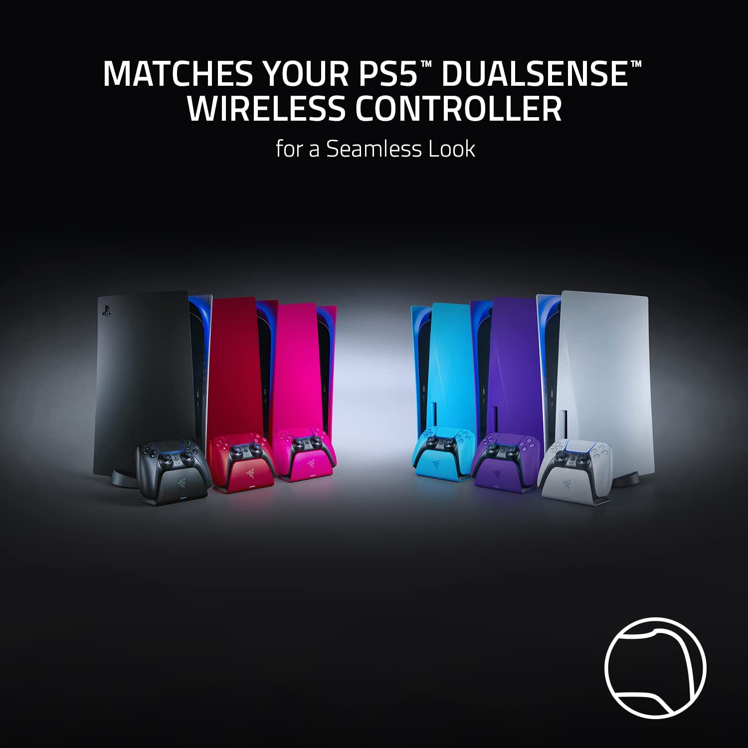 Razer Universal Quick Charging Stand for PlayStation 5 DualSense Controller - Midnight Black 4