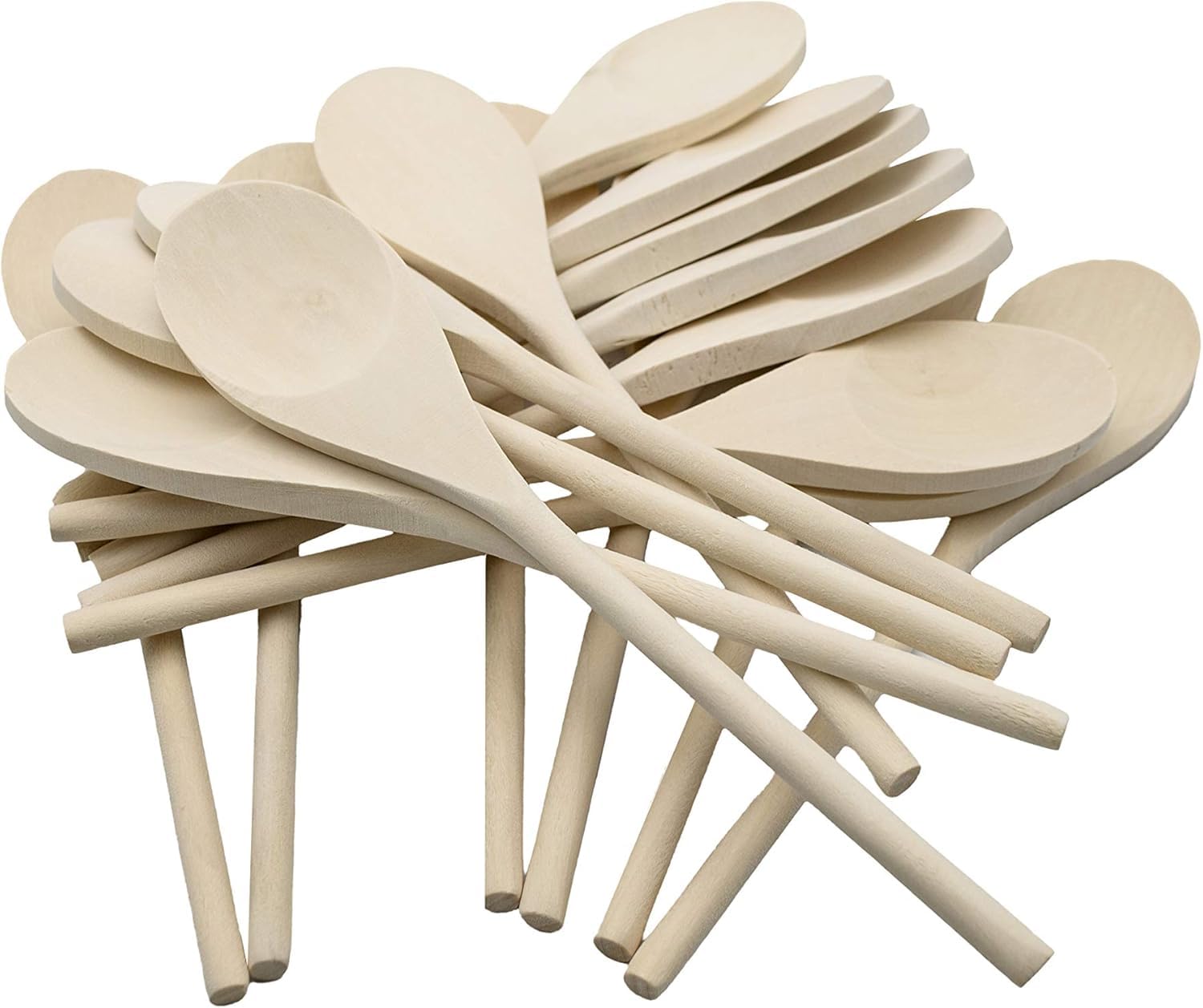 READY 2 LEARN Wooden Crafting Spoons (AP766WS) - Pack of 24 | 100% FSC Beechwood | 23.5cm Length