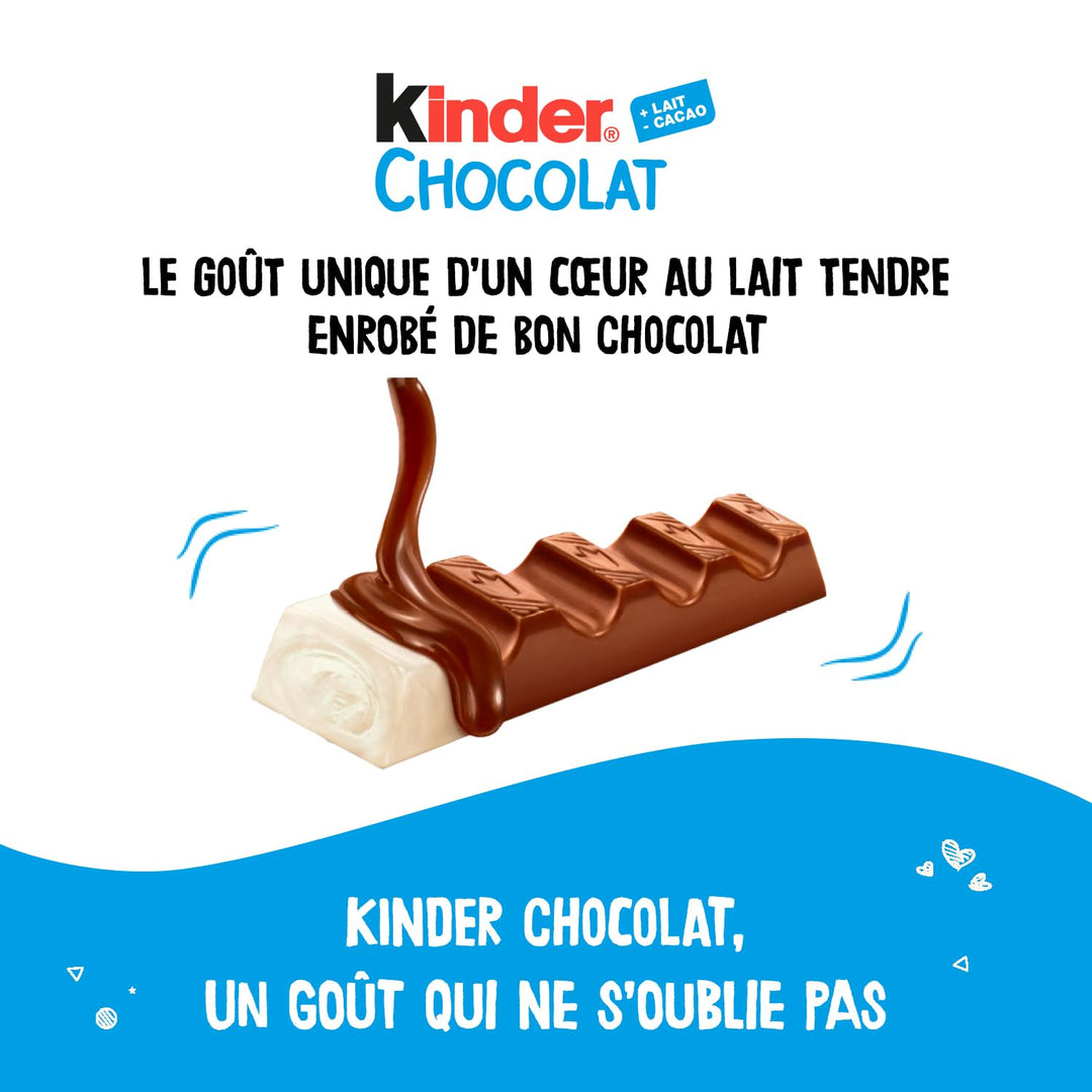 Kinder Chocolate Small Bars, Bulk Gift Box, Fine Milk Chocolate with Milky Filling