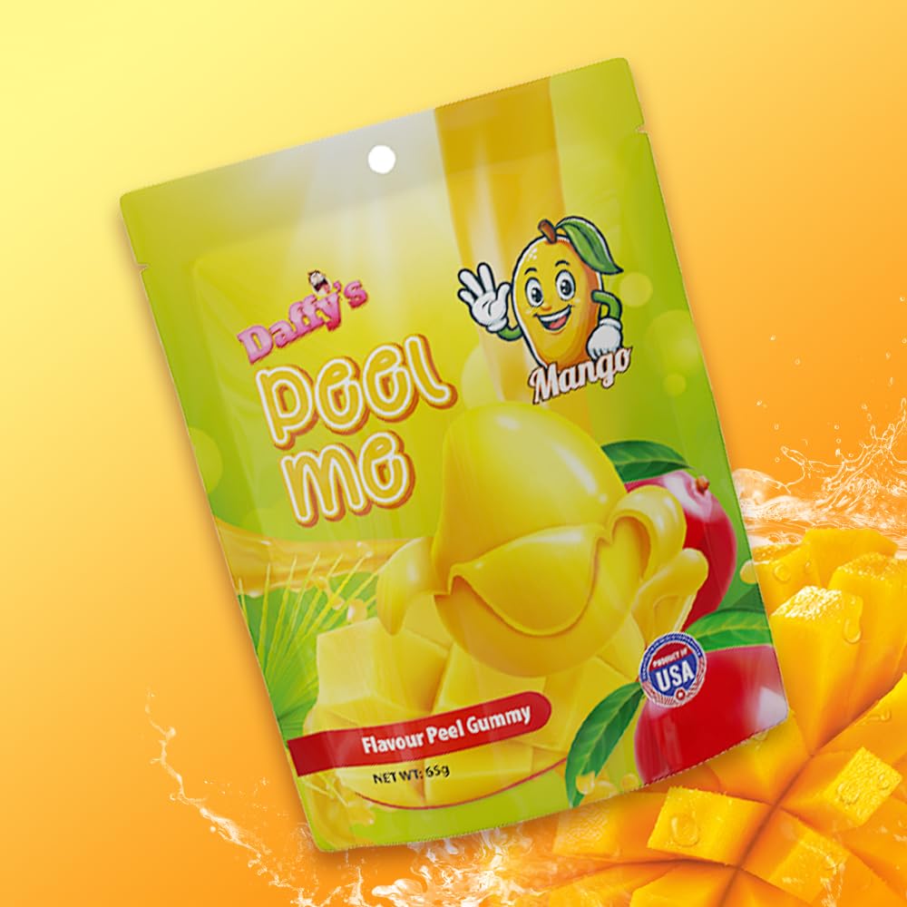 SHINE Daffy's Peel Me Gummy Candy - Real Fruit Juice, Interactive Peel Design | 65g Pouch 5
