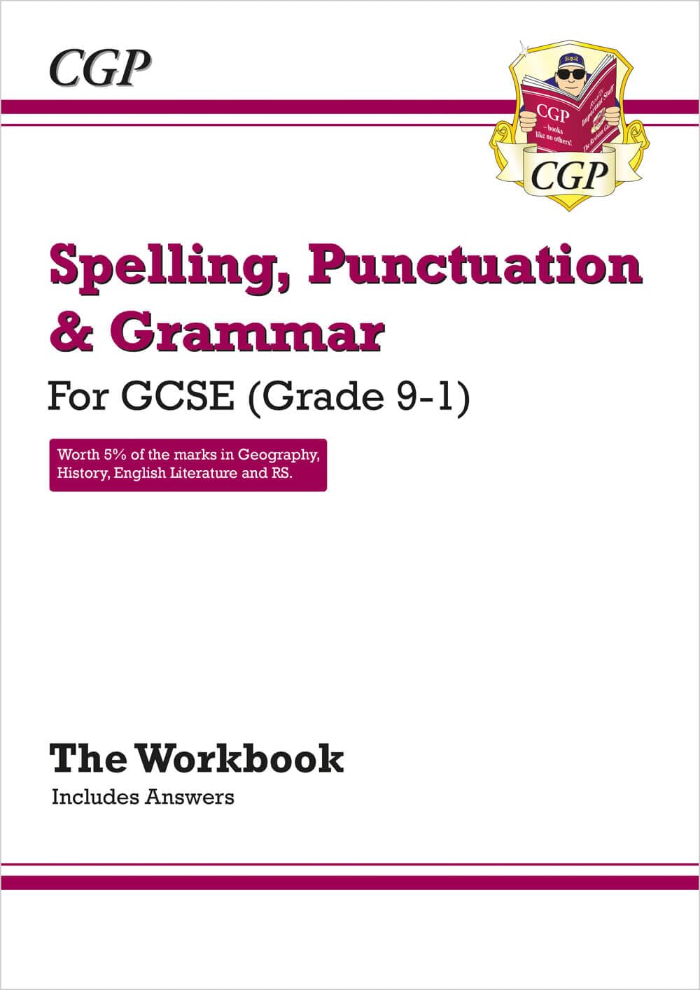 CGP Spelling, Punctuation and Grammar for Grade 9-1 GCSE Workbook | Includes Answers | Ages 14-16