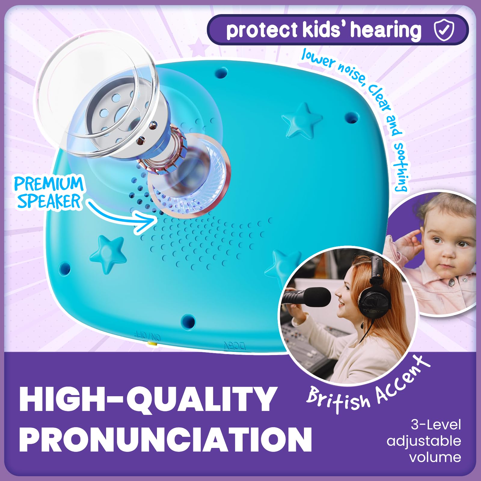 HOMESTEC Montessori Talking Flashcards - 280 Words & 8 Nursery Rhymes, Educational Toy for Toddlers 18M+ 15