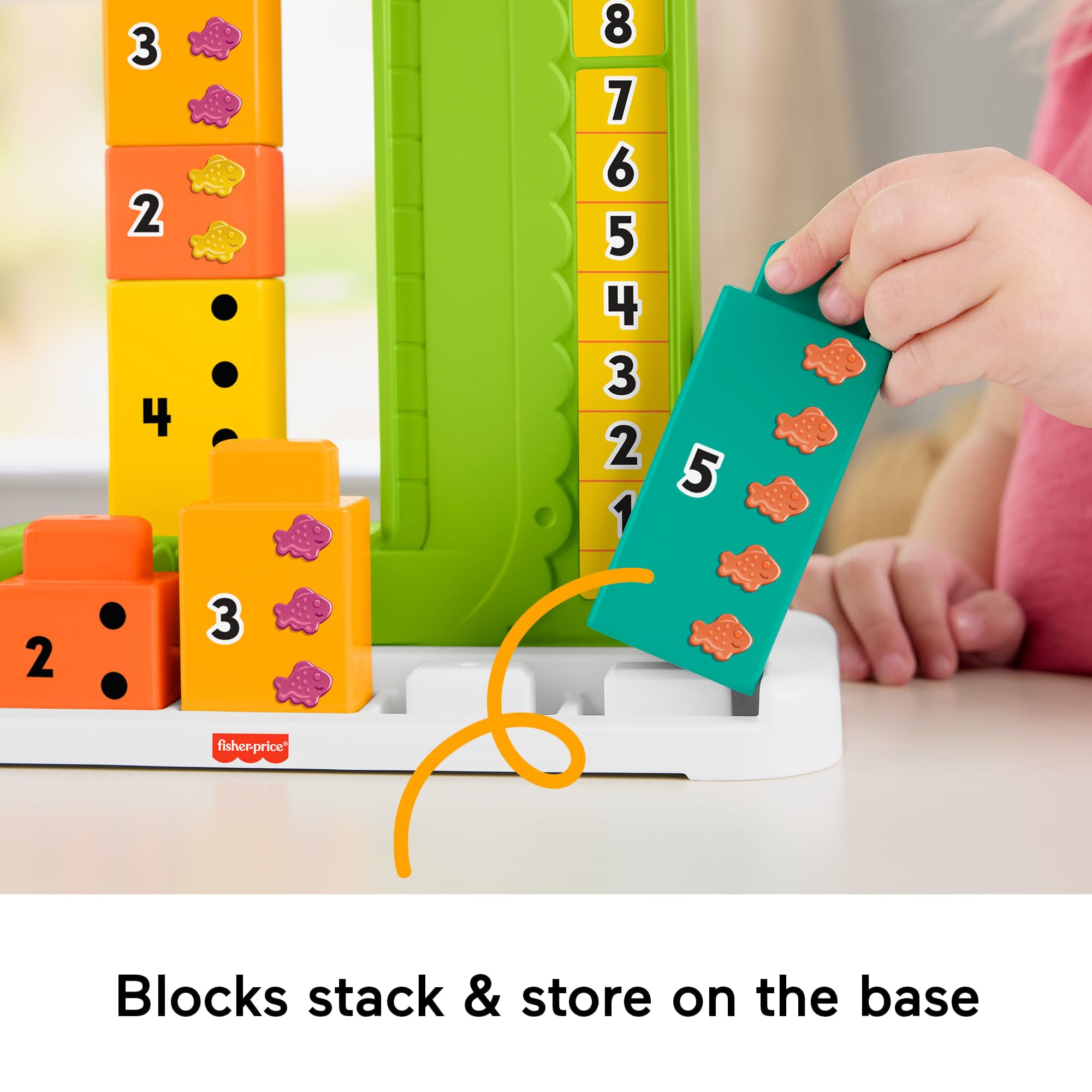 Fisher-Price Adding Alligator Counting Activity Toy - Educational Stacking Blocks for Preschoolers 2