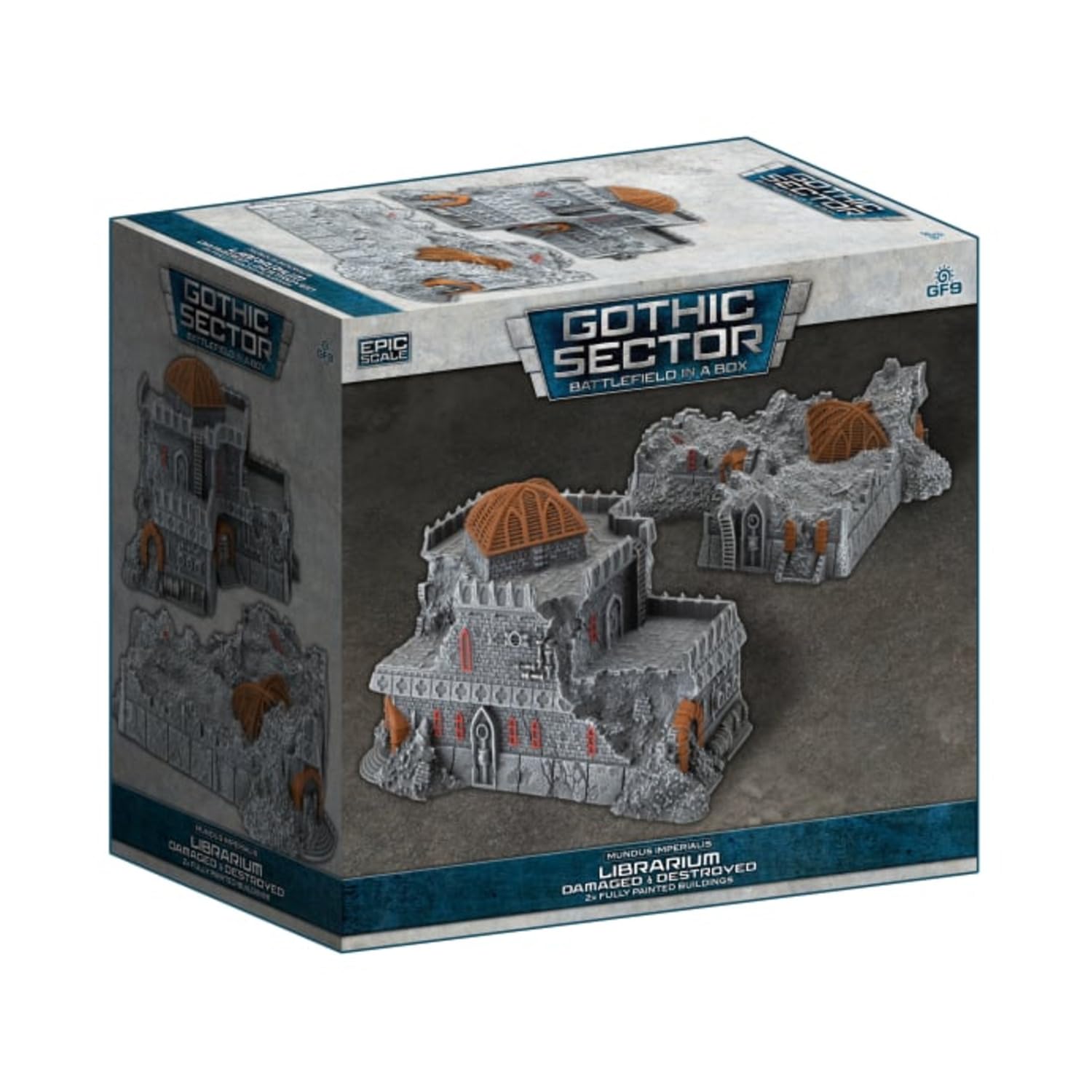 Gale Force Nine Mundus Imperialis Librarium Terrain Set (Damaged & Destroyed) 1