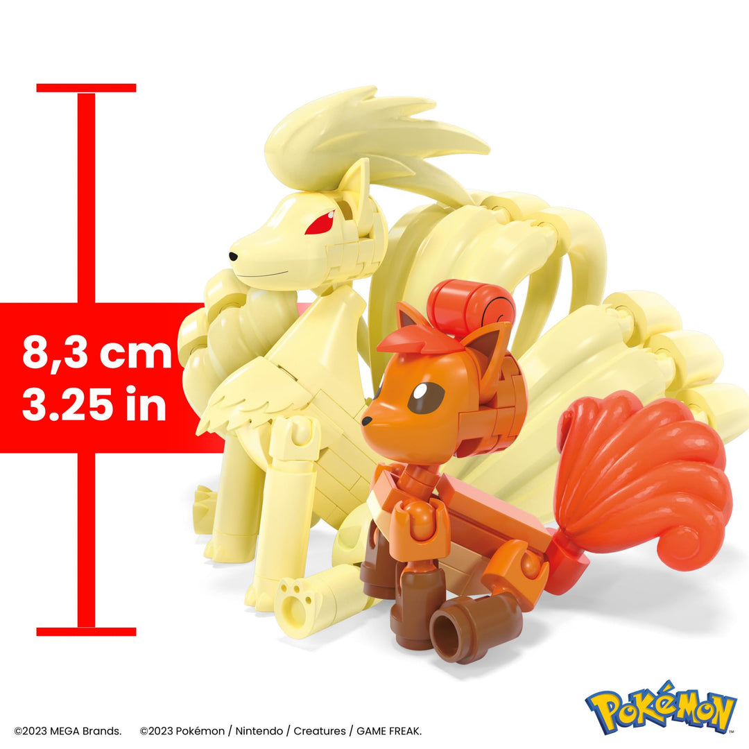 MEGA Pokémon Vulpix Evolution Building Set - 145-Piece Poseable Action Figures for Kids Ages 8+