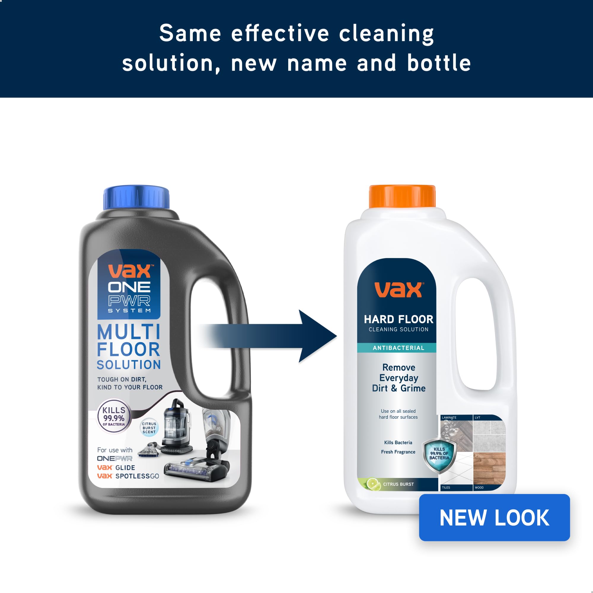 Vax Hard Floor Antibacterial Cleaning Solution - 1L Citrus Burst Scent | Kills 99.9% Bacteria 2