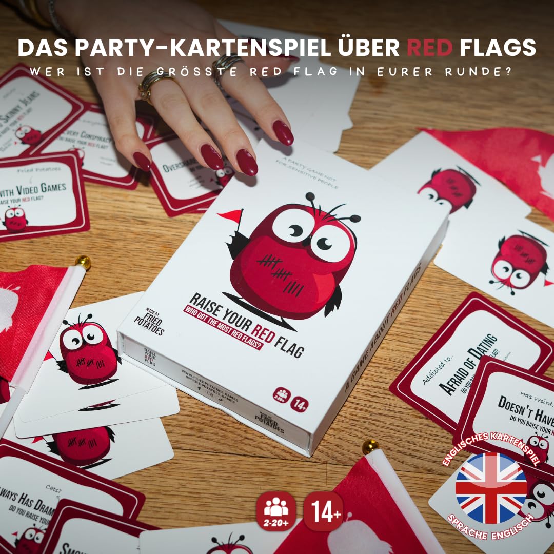 Fried Potatoes Raise Your Red Flag Original Edition Party Card Game | 2-20+ Players | Ages 14+ 2