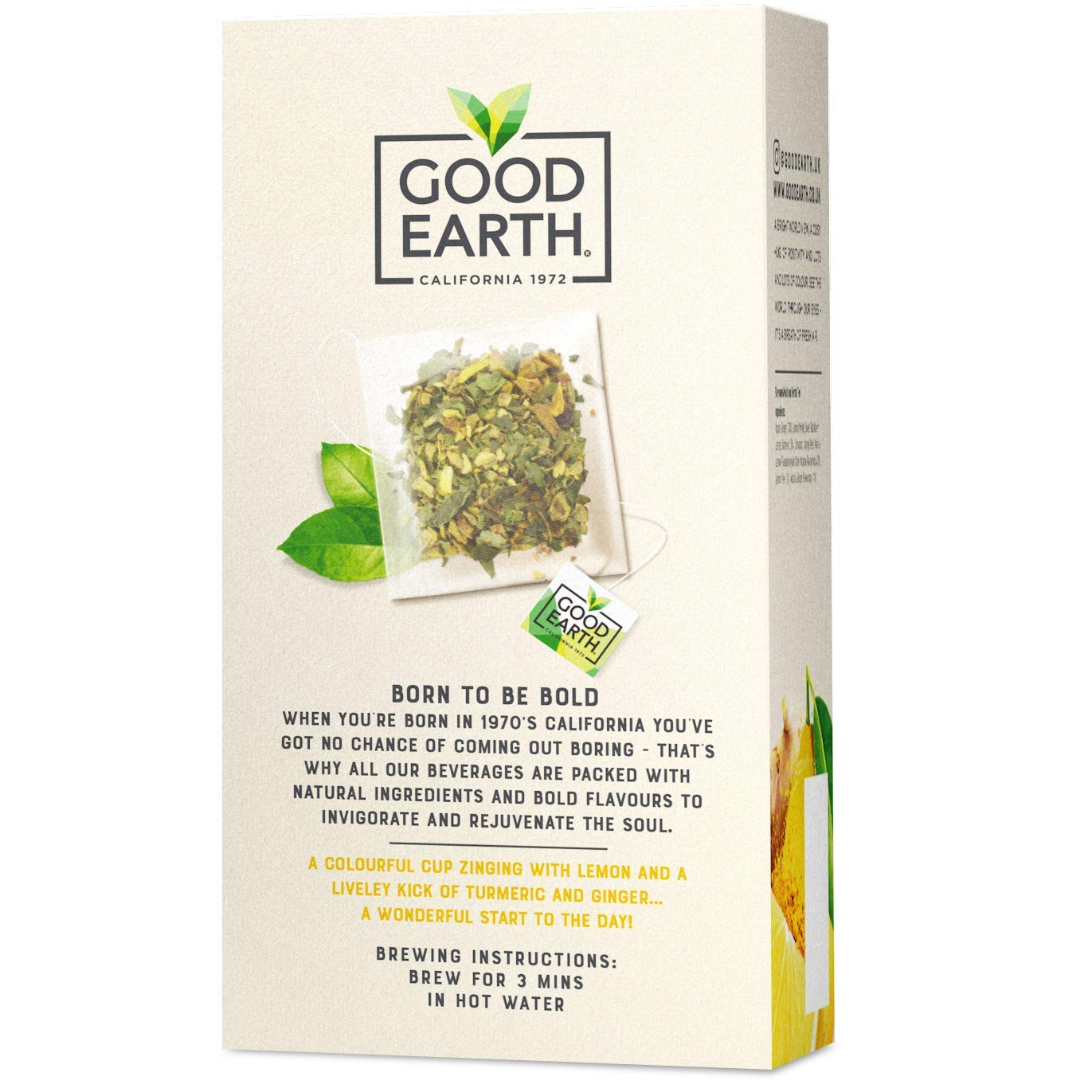 Good Earth Tea Co. Ginger, Turmeric & Lemon Tea - 5 x 15 Teabags 4