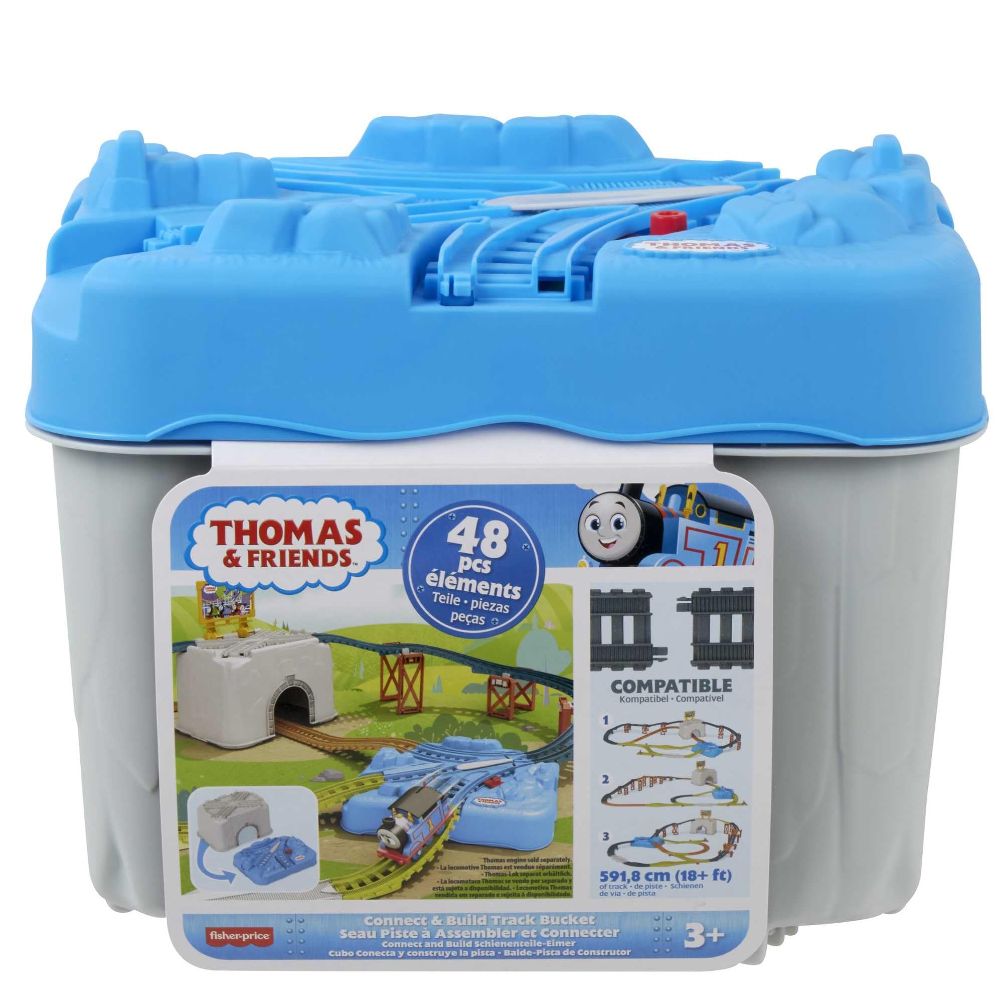 THOMAS & FRIENDS Connect & Build Bucket Track Expansion Set - 48 Pieces | Ages 3+ | HNP81 6