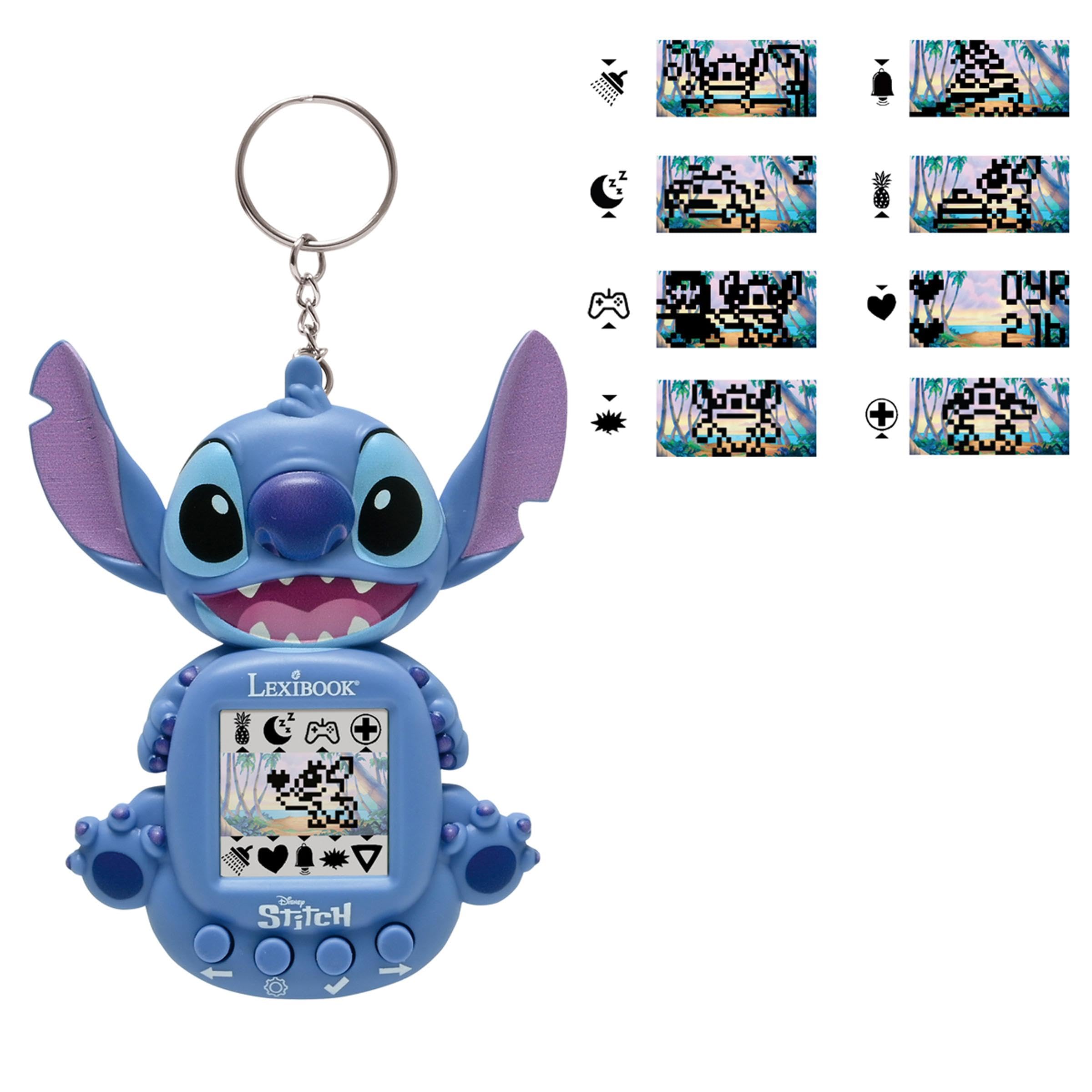 LEXIBOOK Disney Stitch My Best-e Portable Games Console | Interactive Pet Care | 8 Game Categories