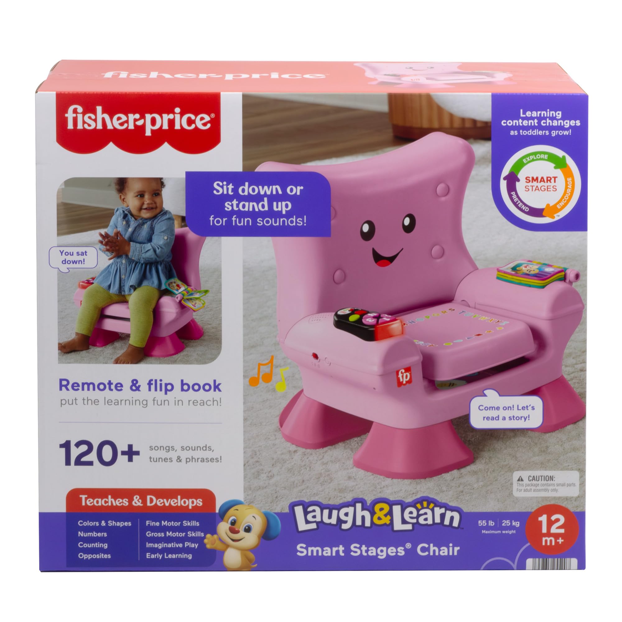 Fisher-Price Laugh & Learn Smart Stages Chair - Interactive Learning Toy for Toddlers 1 Year+ 6