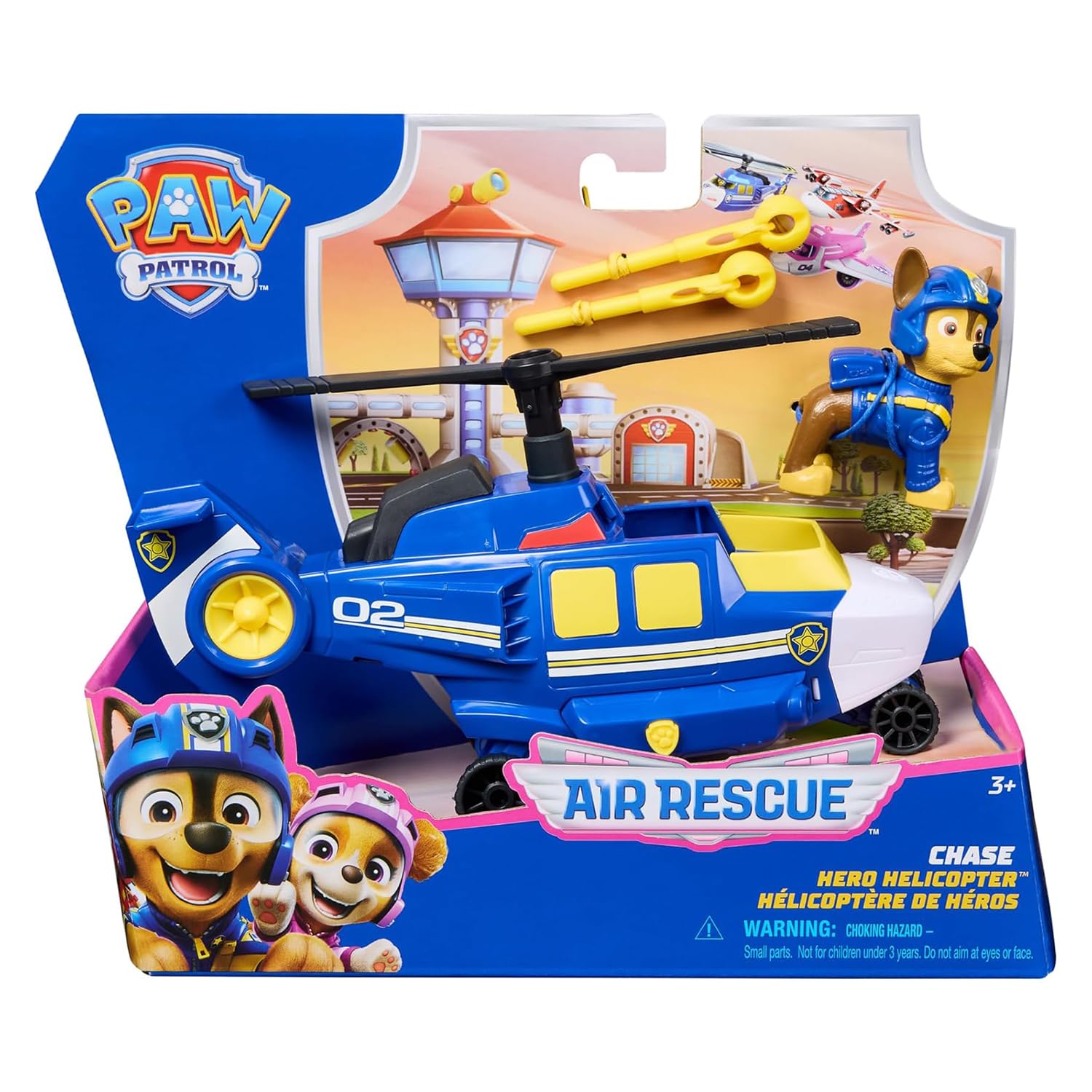 Paw Patrol Air Rescue Chase Action Figure & Hero Helicopter Toy | Ages 3-9 | Includes 2 Projectiles 8